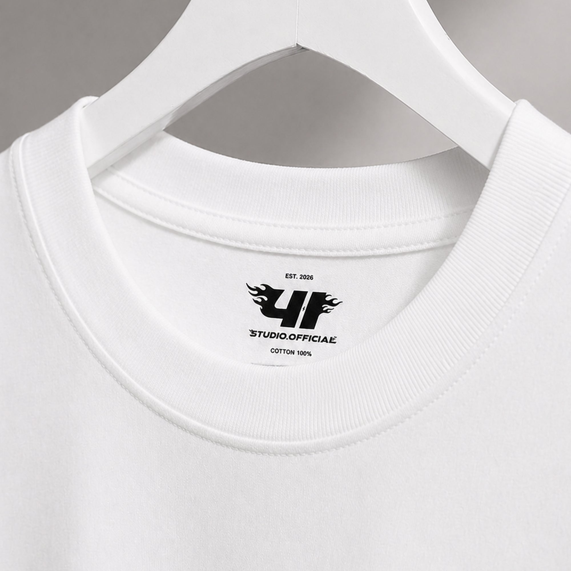 41studio Oversize T-shirt cut sleeves | White