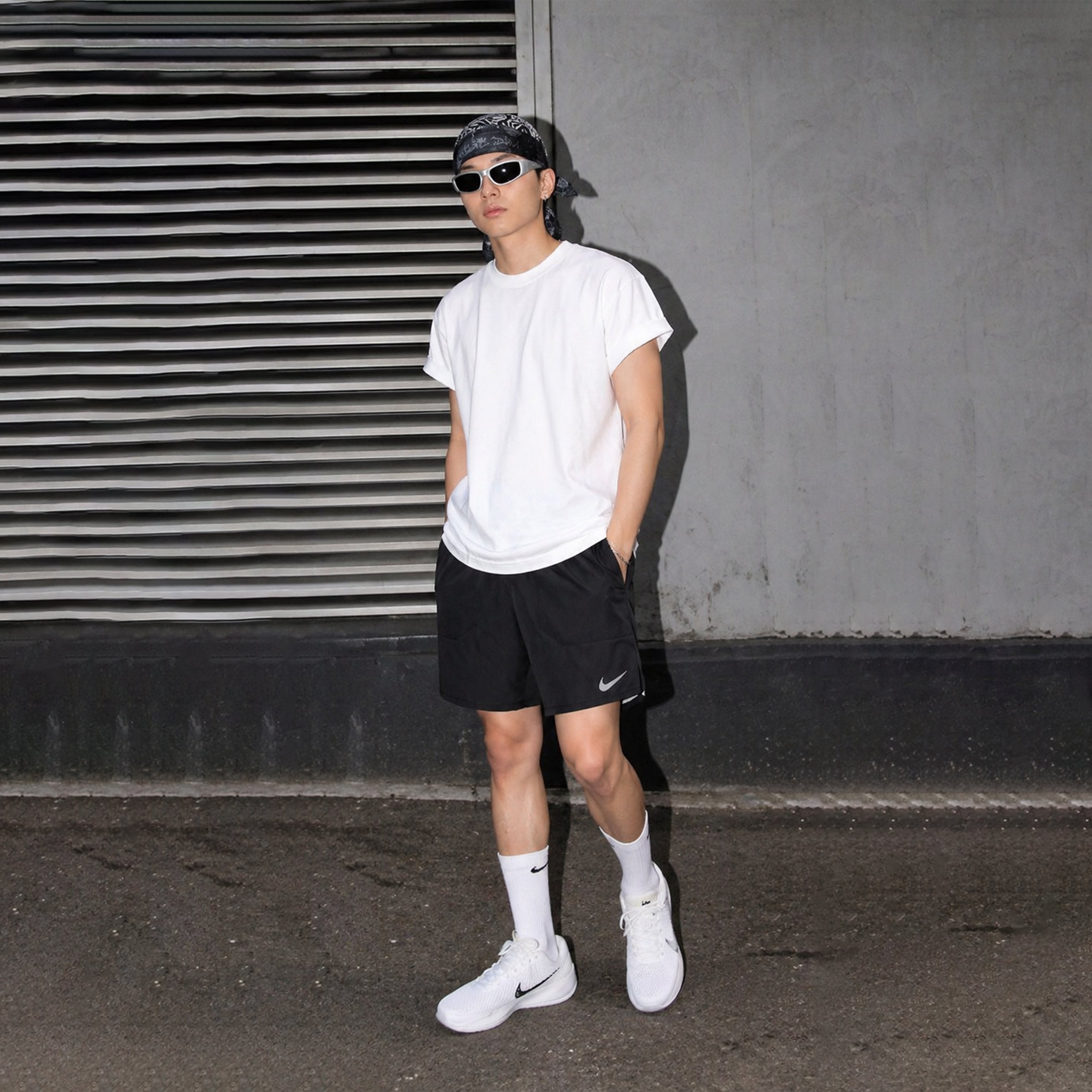 41studio Oversize T-shirt cut sleeves | White