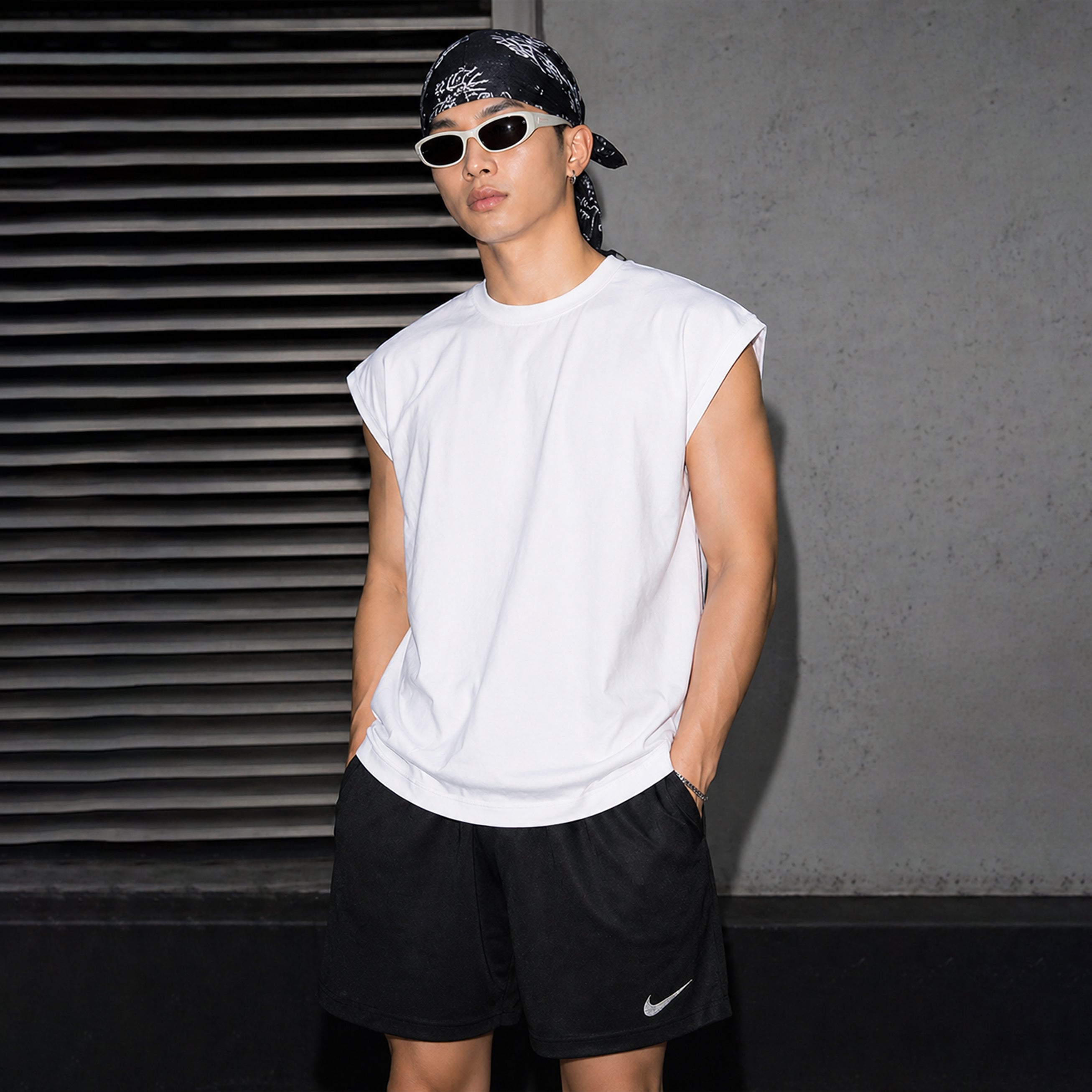 41studio Oversize T-shirt cut sleeves | White