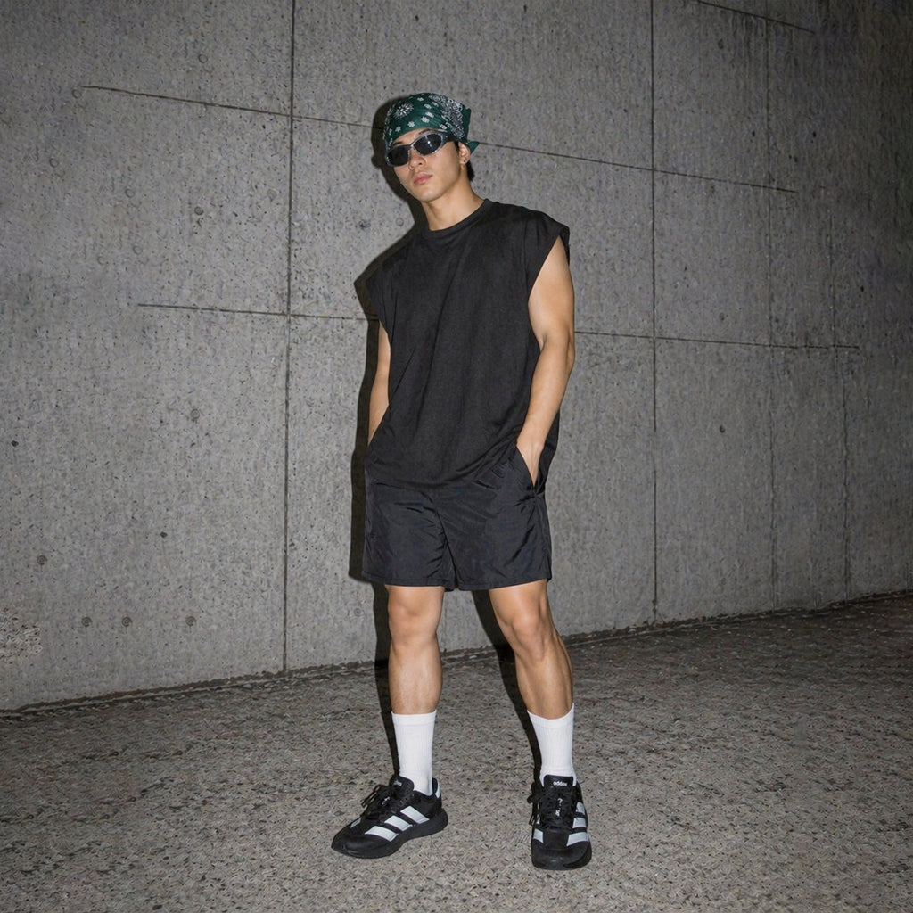 41studio Oversize T-shirt cut sleeves | Black