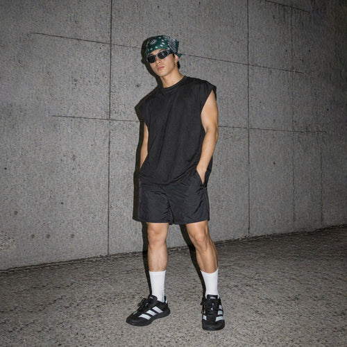41studio Oversize T-shirt cut sleeves | Black
